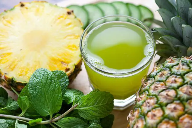 Pineapple and cucumber juice to cleanse the colon in 7 days and help you lose weight