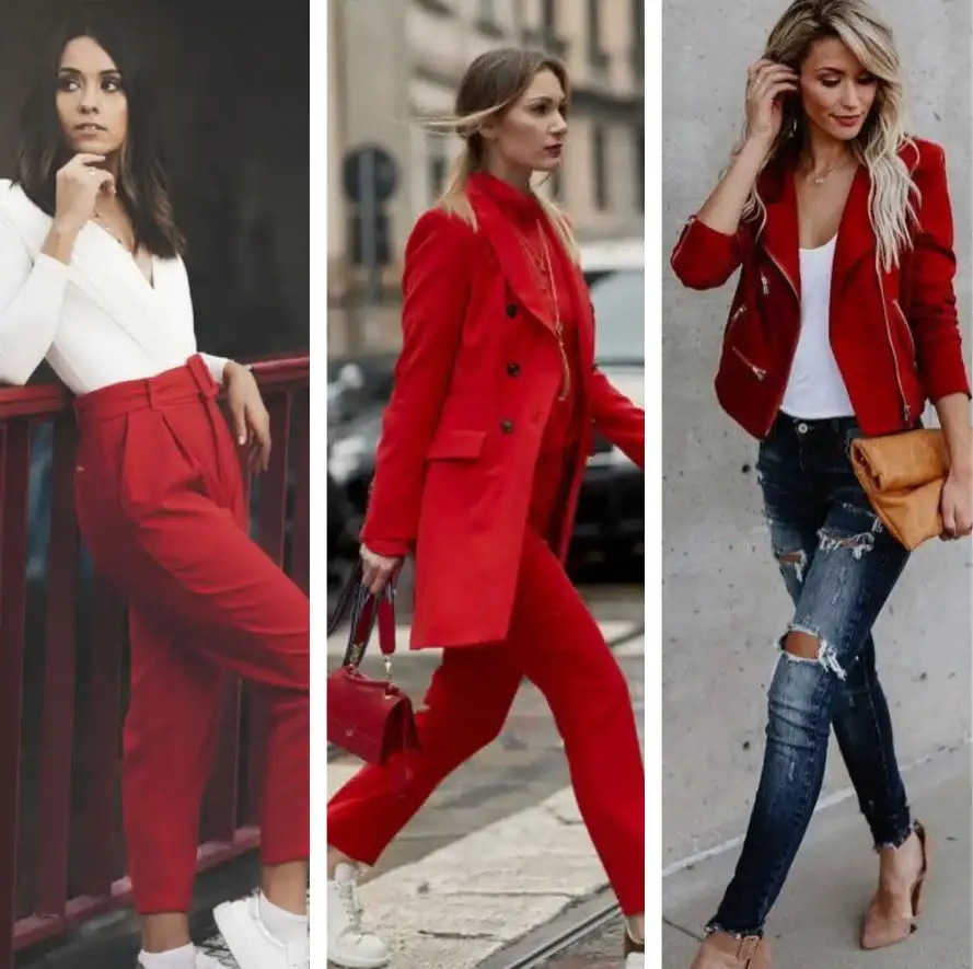 Como combinar el color rojo en ropa