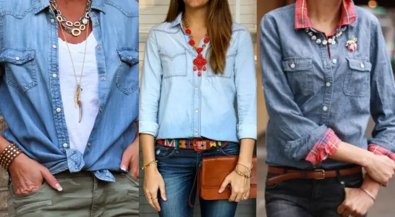 Cómo combinar una blusa de mezclilla